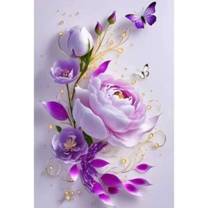 Purple rose decal