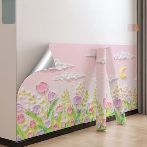 Floral baseboard sticker roll